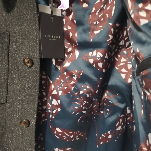 NWT Ted Baker London Mens Rarebit Slim Fit Shirt Jacket Size 2XL Gray  $445 G648 - Picture 2 of 4